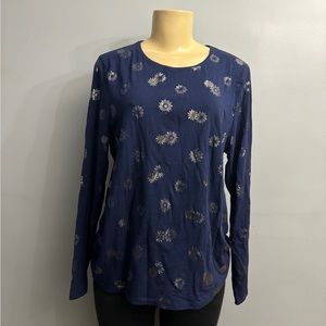 Lands end long sleeve top large